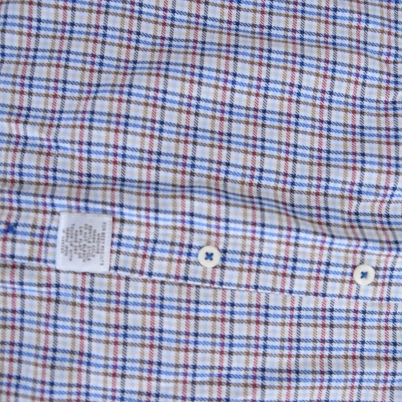 Vintage Peter Millar Multi-colour Checker 100% Cotton Button Up Shirt Size XL - Picture 6 of 14
